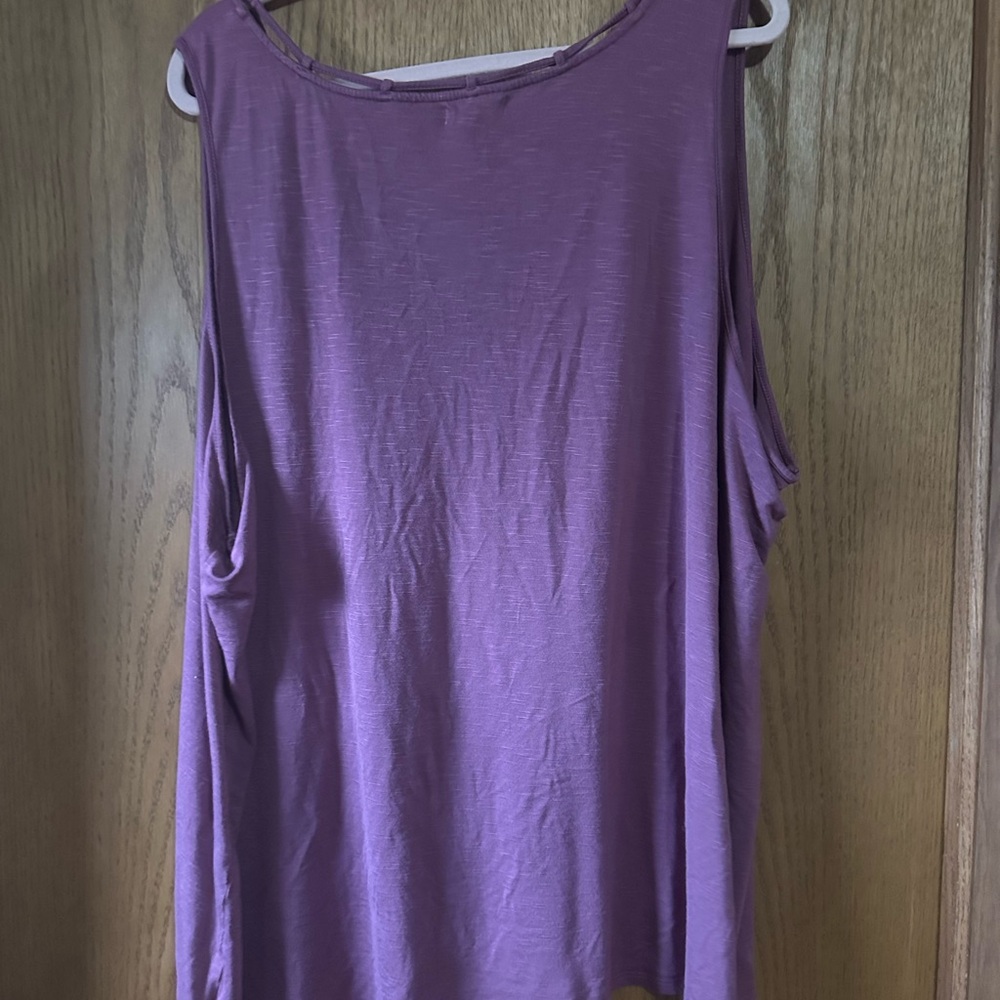 Women's Purple Graphic Tank Top - Picture 4 of 4